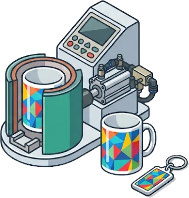 Sublimated mug and keyring